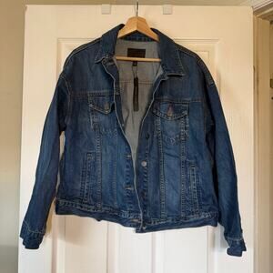 NWT Banana Republic Womens Boyfriend Vintage Blue Wash Jacket Medium